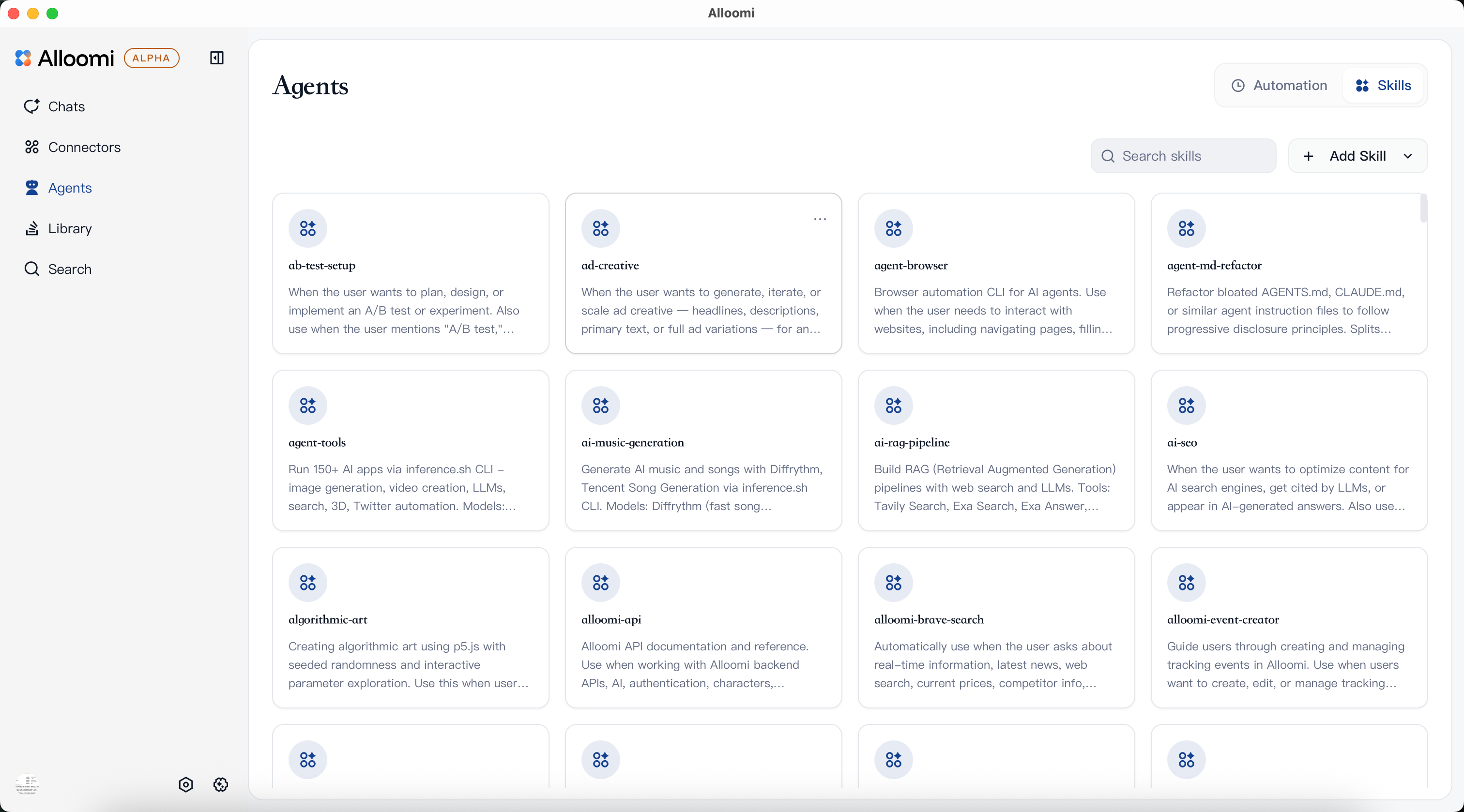 OpenLoomi skills workspace